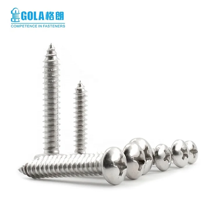 Metal Building Material Din7981Stainless Steel Pan Head Phillips Self Tapping Screw