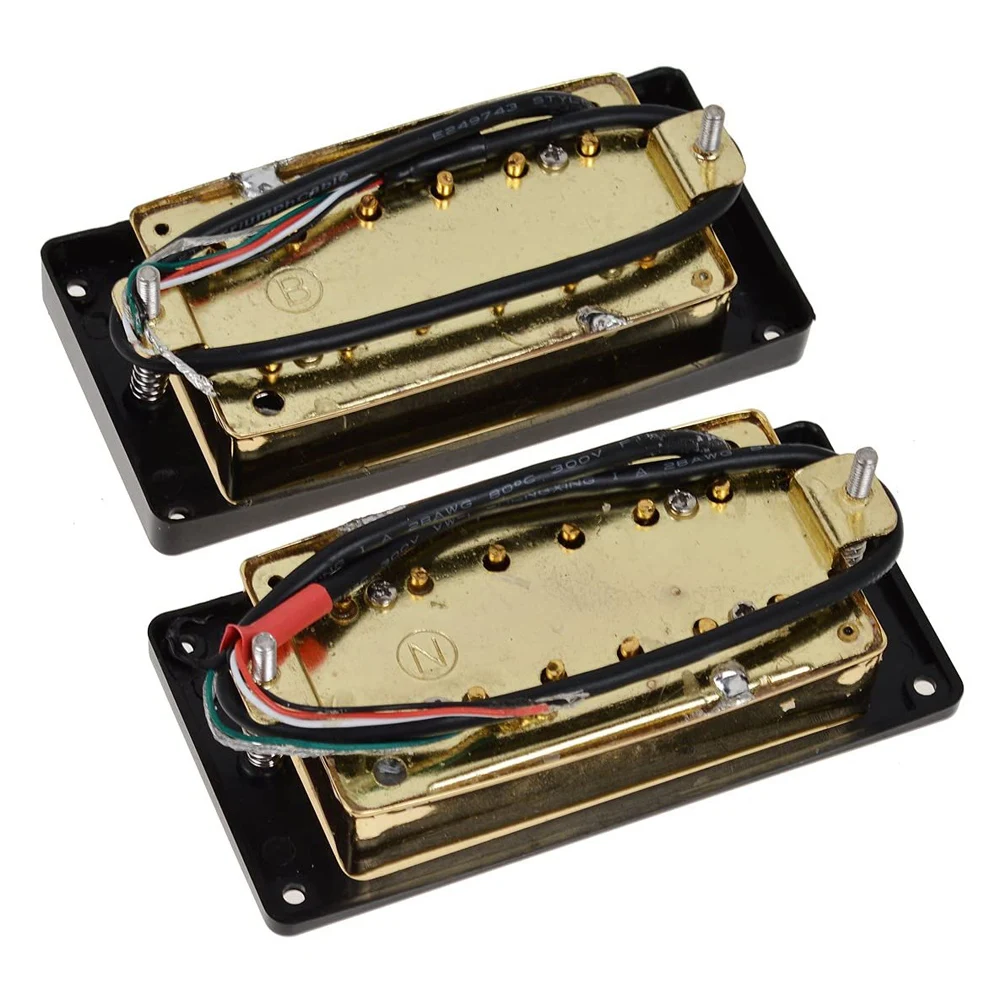 Изготовленный на заказ золотой цвет керамический магнит LP humbucker электрогитара звукосниматель с черным кольцом