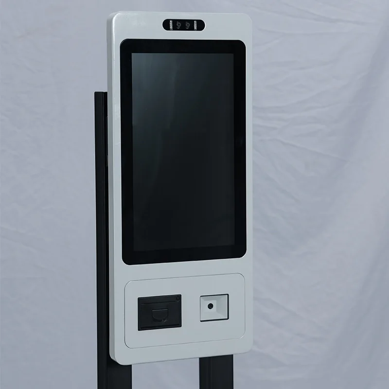 TouchWo 15 21.5 24 27 inch VESA wall mount electronic totem self-service order kiosk touch all in one pc with card reader POS