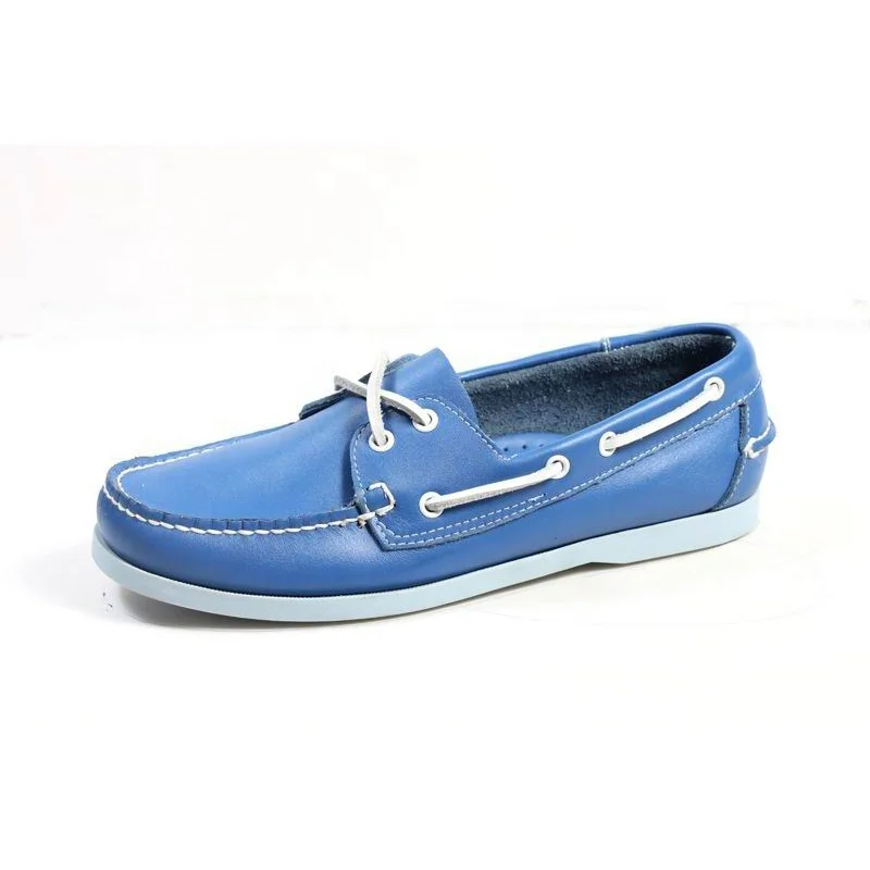 China Manufacturer Wholesale Lace-up Genuine Leather Fashionable Low Cutting Casual Office Walking Lazy Women Men Boat Shoes