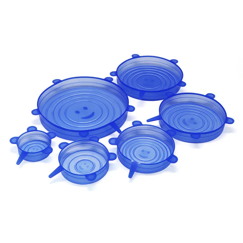 HYRI 2024 Hot Silicone Stretchable Fresh Cover Reusable Custom  Durable Fit All Sizes Of  Stretch Lids For Glass Food Container