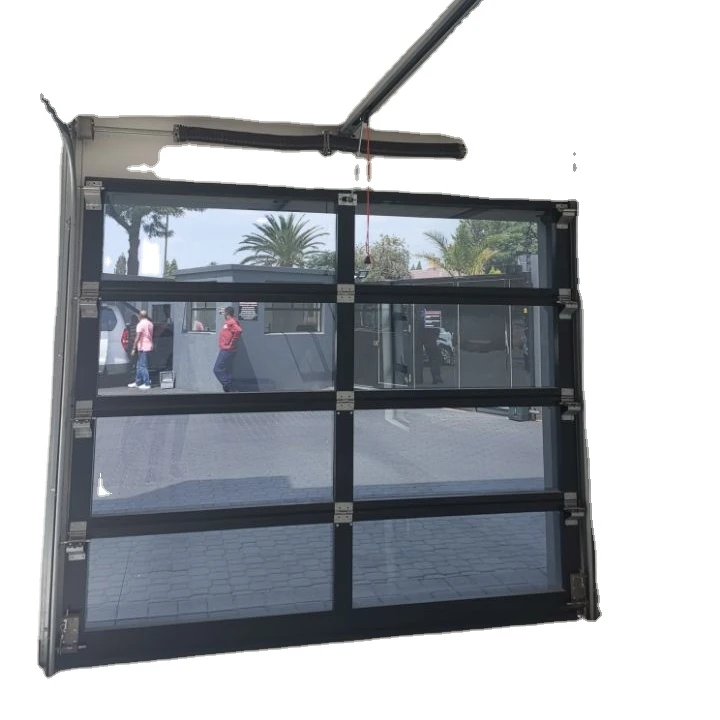 floding lift up 9x8 glass garage door aluminum frame insulated glass sectional door