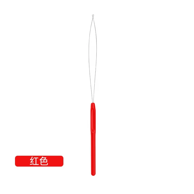 Easy Loop Hair Extensions Tools Plastic Holder Micro Ring Loop Needle Threader for Hair Extension Tools Needle Threader