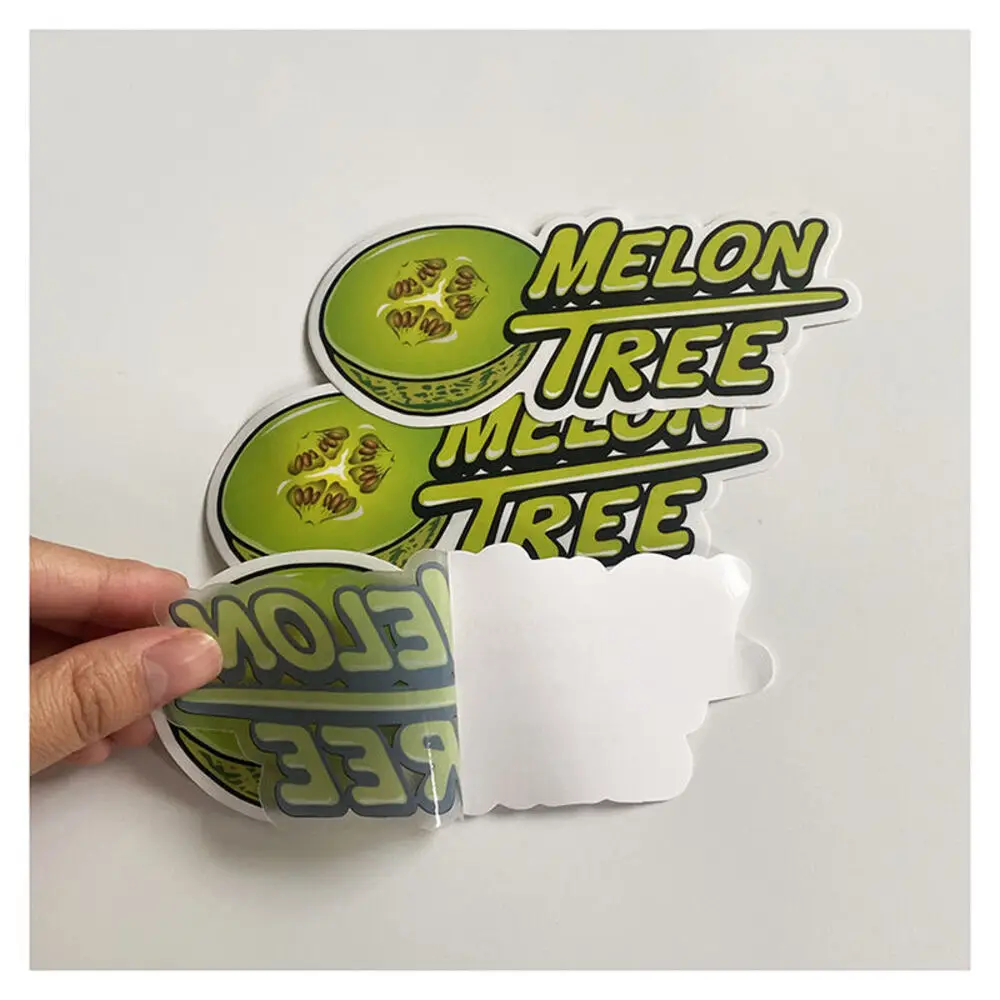 Пользовательский логотип стикер прозрачный водонепроницаемый лобовое стекло текстурированный стикер Плакат для рекламных вывесок