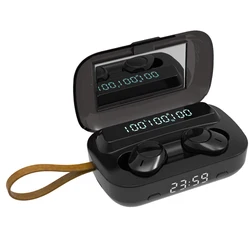 M13 TWS BT Earphone Wireless Headphone Stereo Sports Headphones Mini Earbuds With LED Flashlight Clock Mirror Function