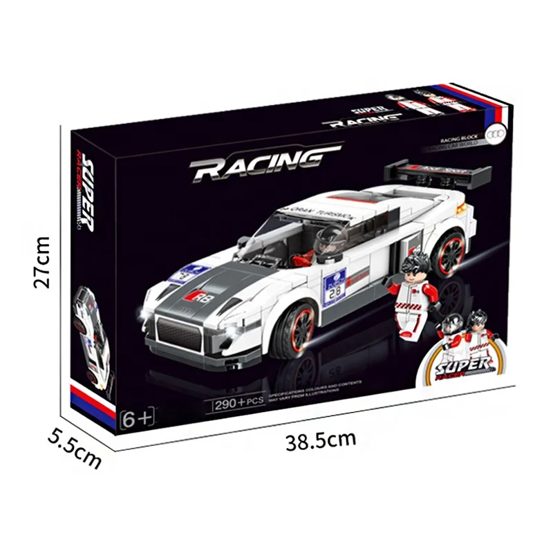 STEM Brick Blocks Racing Car Toy Sport Car Block Model Educational Toys for Kids