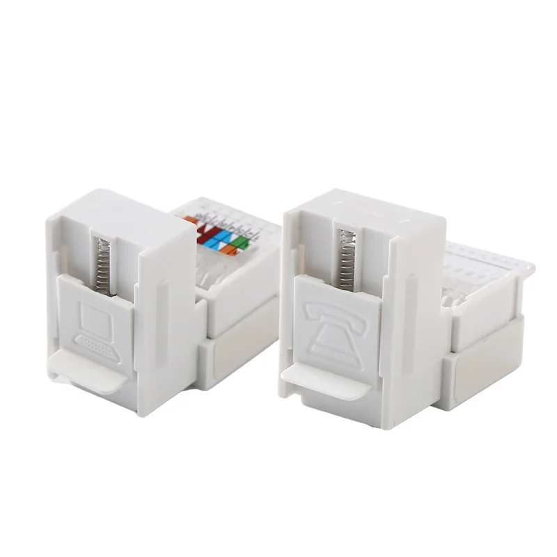 ZHEFAN 8P8C Keystone jcak 128 типа RJ45 UTP Cat6 модуль лицевой панели 90 градусов Cat5e