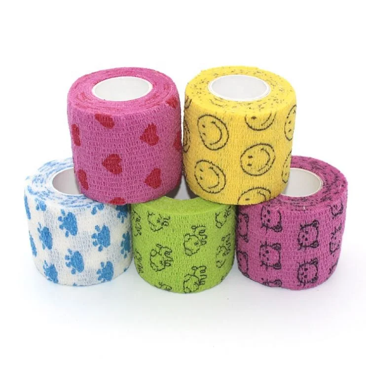 
China Manufacturers non-woven Vet Wrap self-adhesive crepe Bandages 