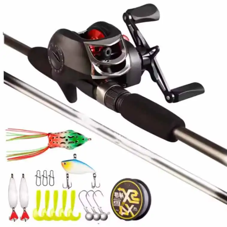 Weihai CTO  Fishing Tackle Set Telescopic Rod & Reel Combo for Lake River Stream Glass Spinning Surf Lure Rods for sale