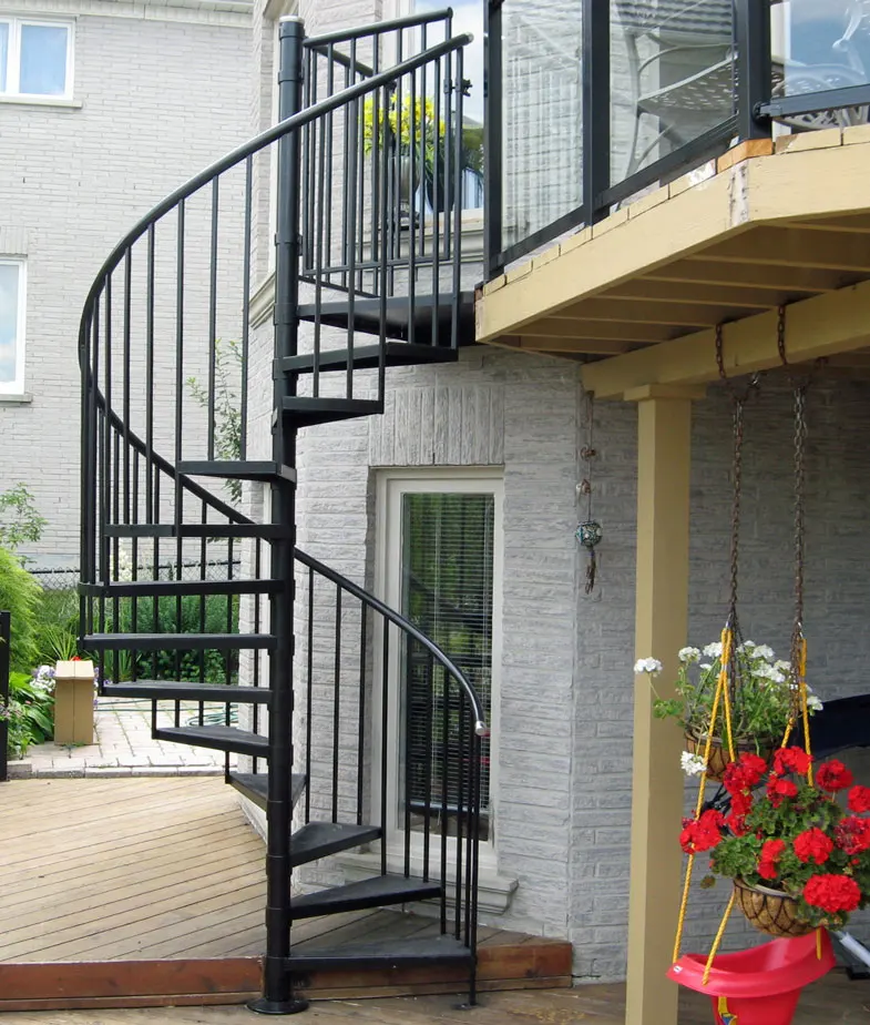 Orient New  Design Indoor Galvanized with Coating Modern Style Hotel Use Outdoor Steel Structure  Metal Spiral Staircase