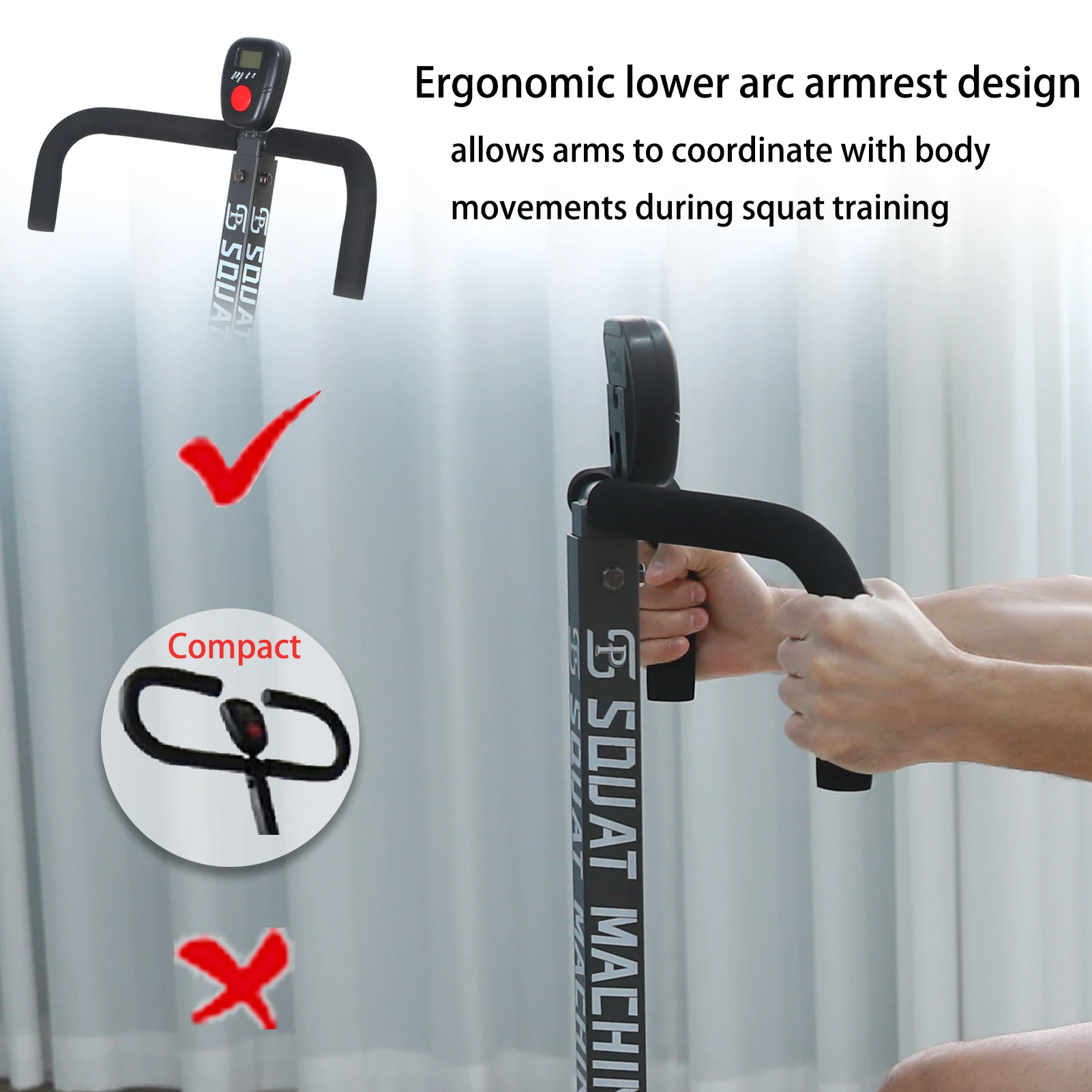 New item 2022 body crunch squat machine for Abdominal exercise for strength training with meter