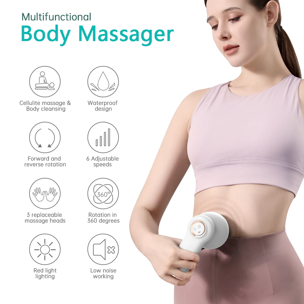 Ekang PL-674  Waterproof Full Body Rolling Anti-Cellulite Belly Slimming Belt Fat Burning Abdominal Massager