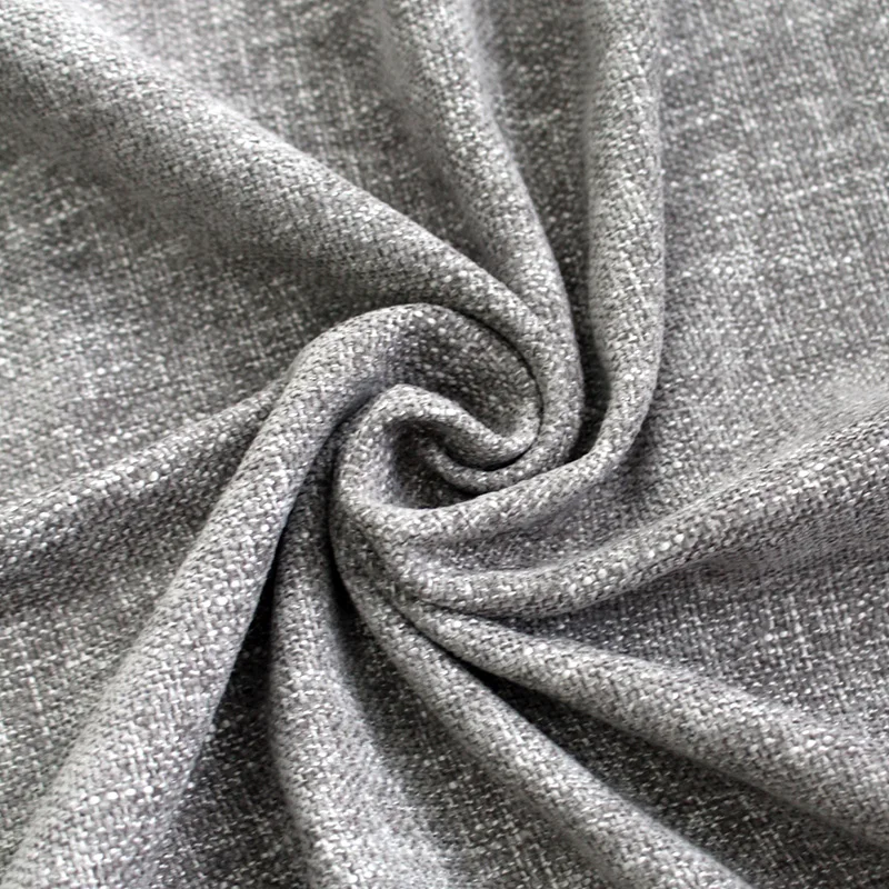 Hot Selling Linen Sofa Fabric 100 Polyester Woven Upholstery Fabric For Sofa Furniture