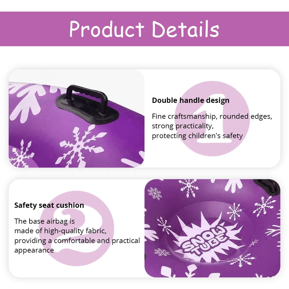 Wholesale Hot Sale Snowboarding Tubing Winter Heavy Duty 47in Tube Outdoor Sleds Slider Sled Inflatable