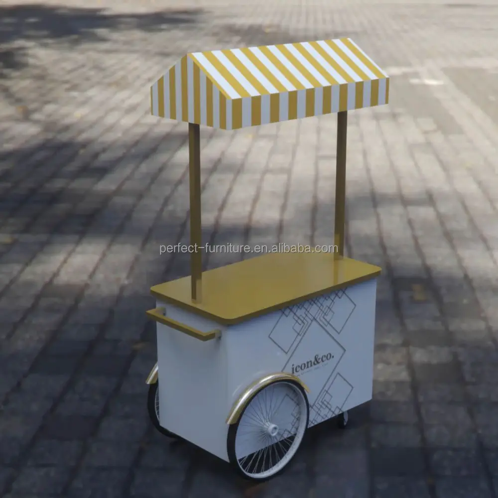 Stainless steel fresh juice cart  outdoor small churros stand