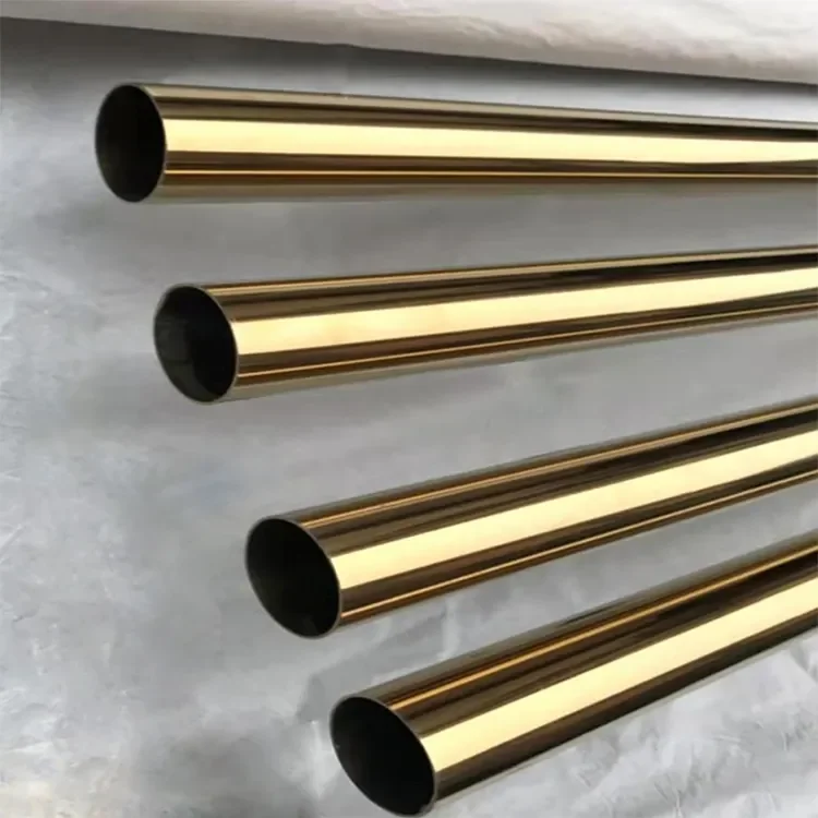 Stainless Steel Tube Manufacturer Inox SS AISI ASTM A554 Stainless Steel Welded 201 316l Golden Stainless Steel Pipe Tube 304