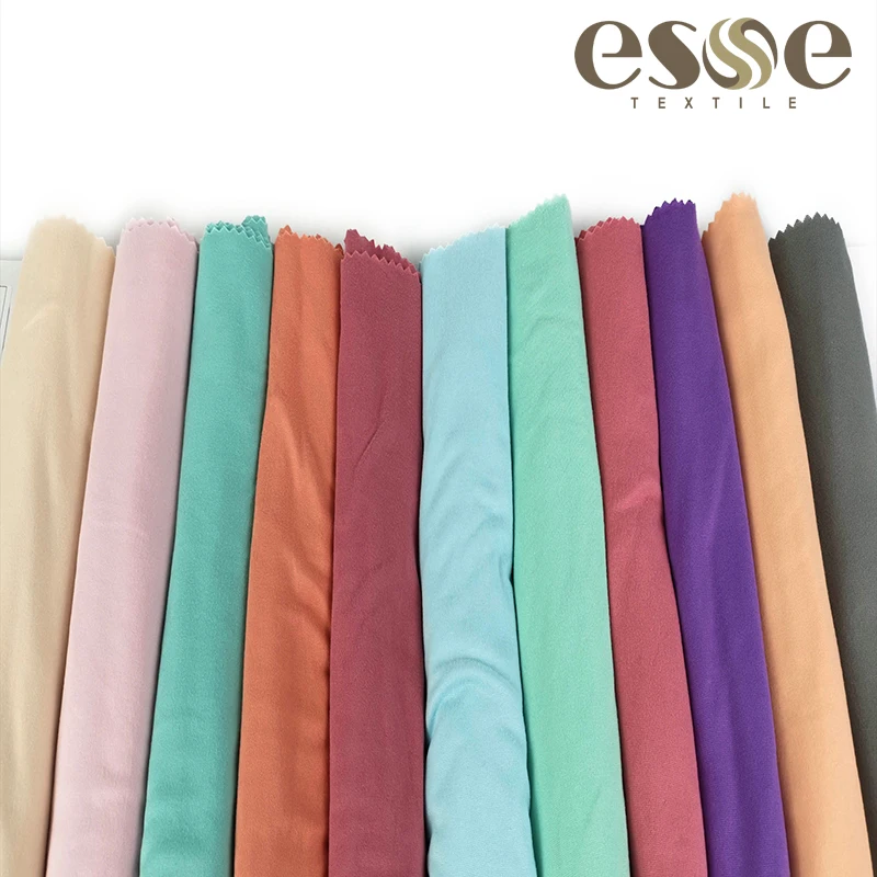 MEXICO PIEL DE DURAZNO telas factory wholesale fabric DTY brushed knitted textile for dress tela milk silk peach skin tejido