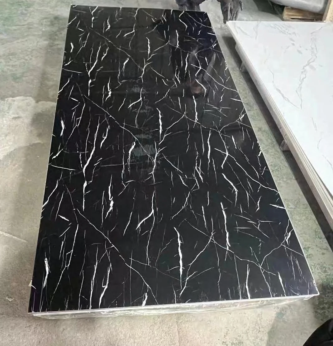 UV PVC Marble Sheet PVC Wall Panel Rock Embossed PVC Sheets for Wall Decoration