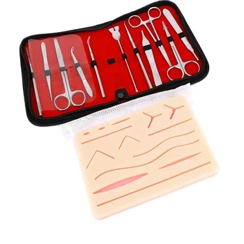 High quality medical training model suture practice kit silicone suture kit with surgical blades and suture
