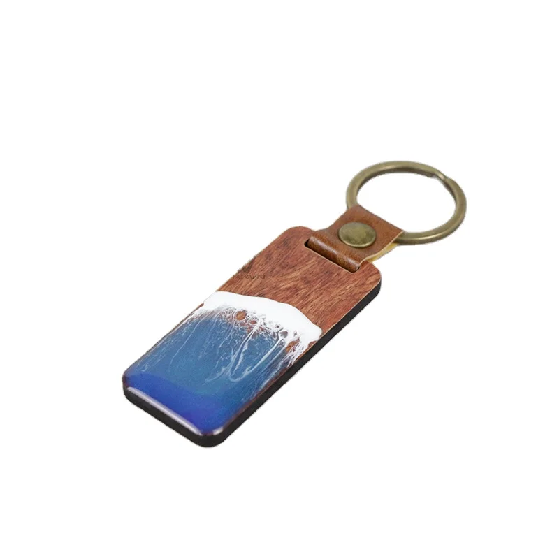Keyholder Organize Customised Walnut Keyholders with Seawave Design  Hawaii Promotion Gift Keyholder