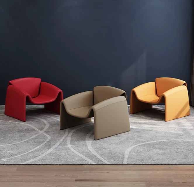 Высококачественный роскошный Однорычажный стул, креативный простой кожаный диван, мебель для гостиной, домашняя мебель, итальянское кресло для отдыха