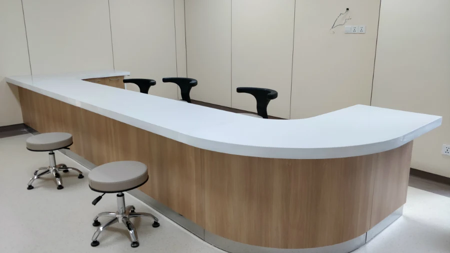 Hospital All Steel Laboratory Cabinets with Wall bench wall hanging cabinet lab workbench