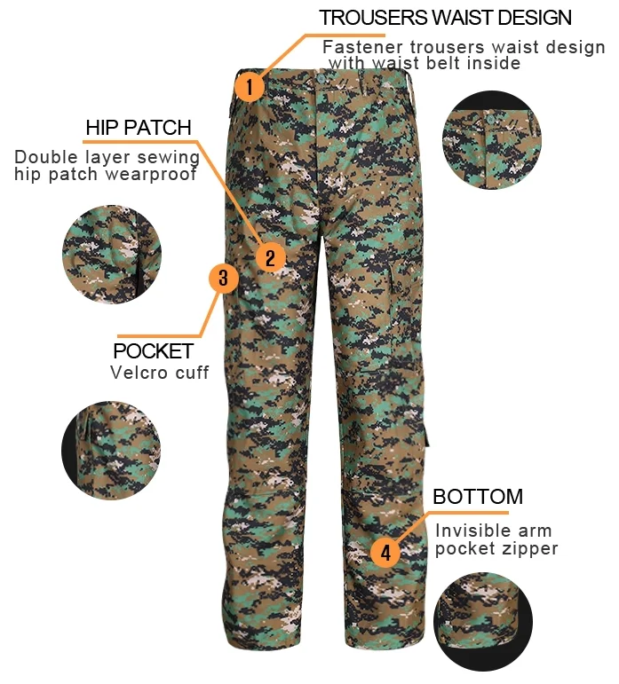 CVC 6535 fabric combat tactical uniform with pant wholesale uniform camouflage dress uniform