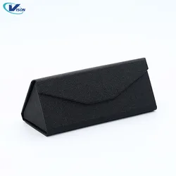 High Quality Sunglasses Box Triangle Handmade Folding Kraft Paper Glasses Case