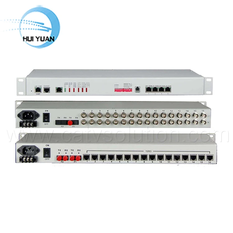 Fiber Media Converter Fiber Multiplexer Single Fiber SC Port 16E1+4GE PDH Without SNMP