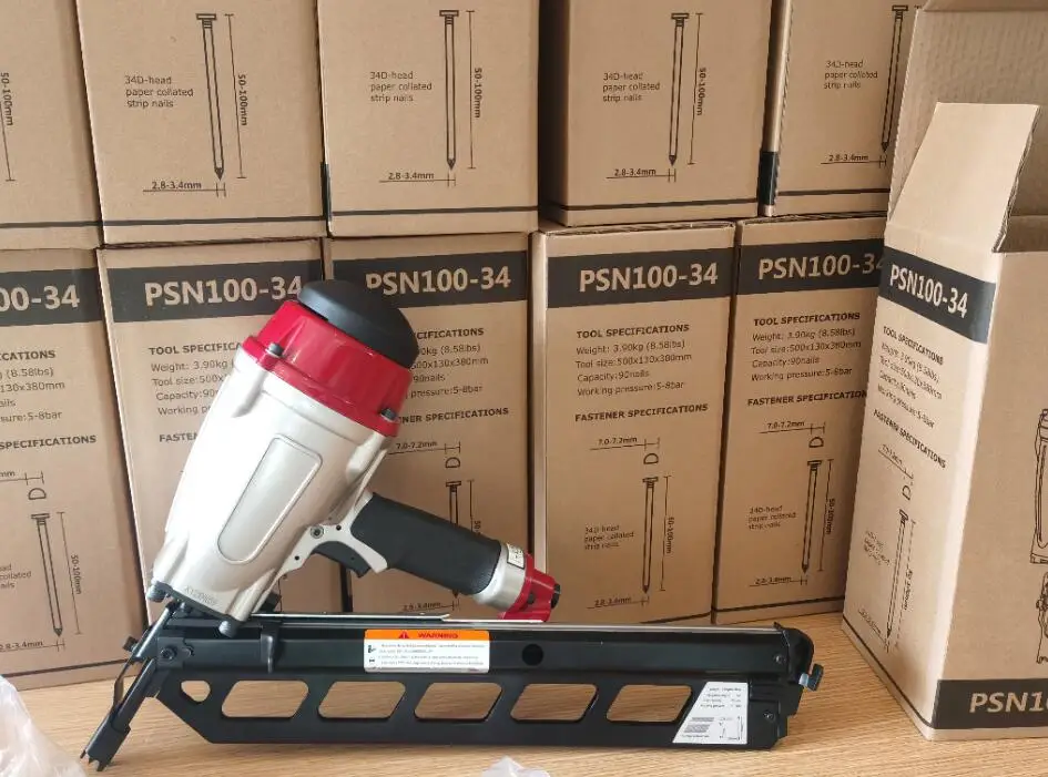 Psn100-34 Air Framing Nailer for 34 Degree Paper Strip Nail