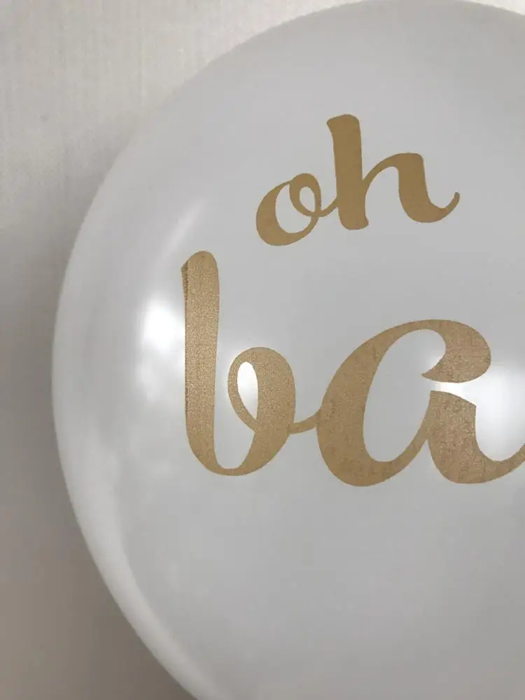 100 Pcs/Bag Three Color  Printing Gold Love Or Oh Baby 12 Inch Latex Balloon Inflatable Air Balloons Wedding Decoration Balloon