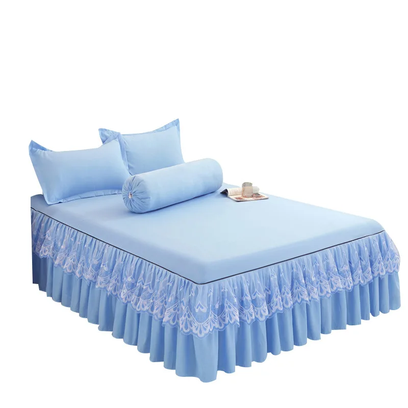 queen size bed spread bed skirt cover set bedding bed sheet with bedding skirt