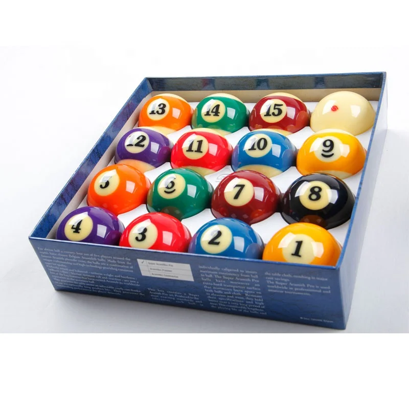 Высококачественные шарики для бильярдного бассейна Aramith 2- 1/4 дюйма в коробке 16 шт.