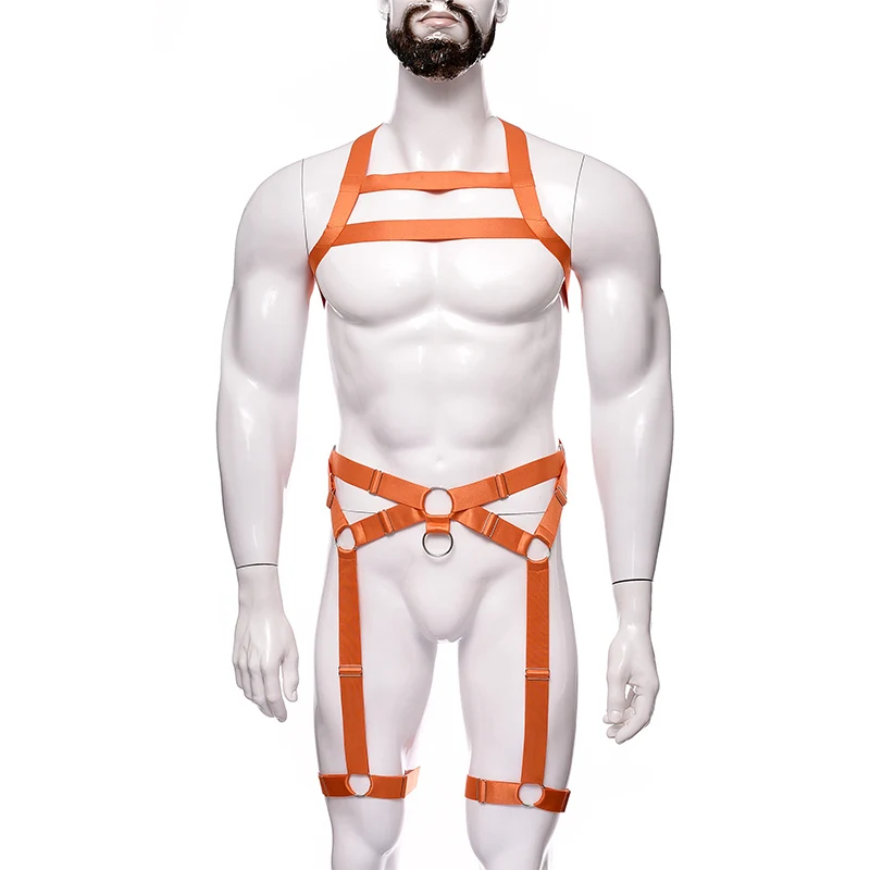 2021 Color Gothic Show Chest Muscle Hot Gay Men Sexy Cord Harness Lingerie For Men BDSM Lingerie