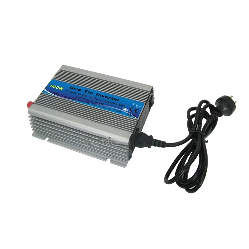 600W Solar Grid Tie Inverter MPPT Pure Sine Wave 10.5-28V or 22-60VDC to 110V or 230VAC Inverters for Solar Panel