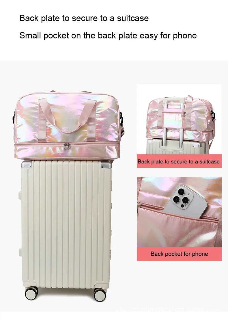 wholesale oxford double bottom Waterproof Sports pink outdoor Travel tote duffel zipper gym training team fitness bag sack