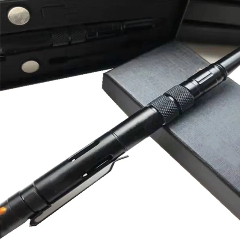 2021 New Tactical Pen Multifunctional Self-Defense Pen Car Escape With Flashlight Black Multipurpose Pen Tool