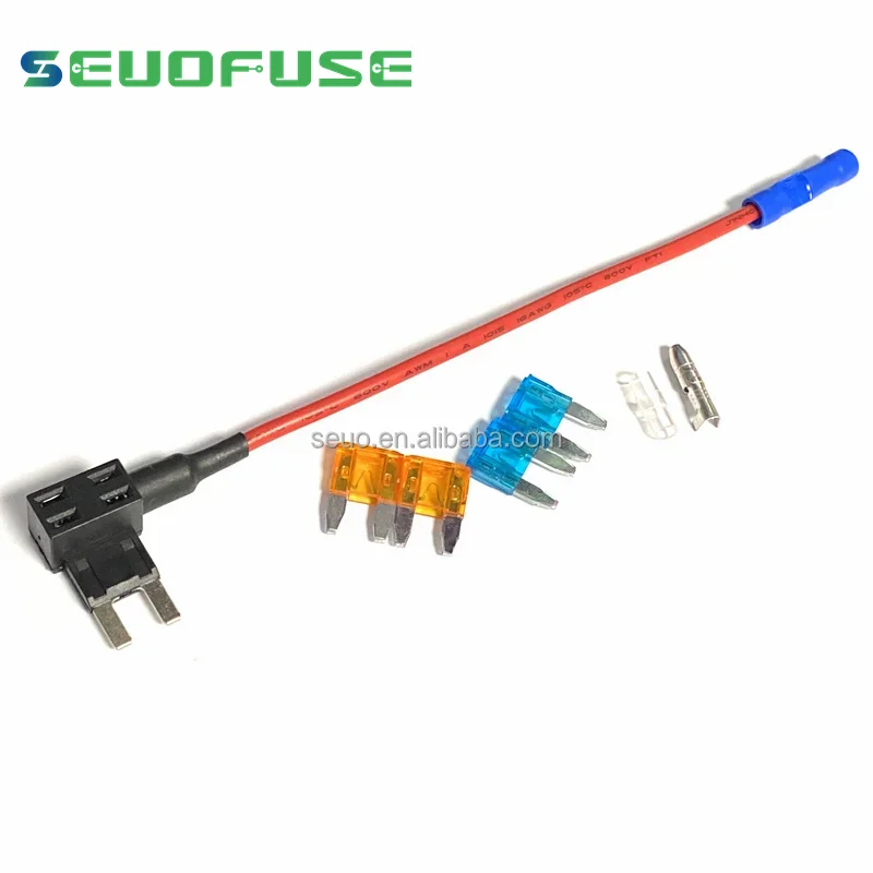 12V Car Add-a-Circuit Fuse Tap Mini with 1A-50A mini Fusibles Car Fuse Holder