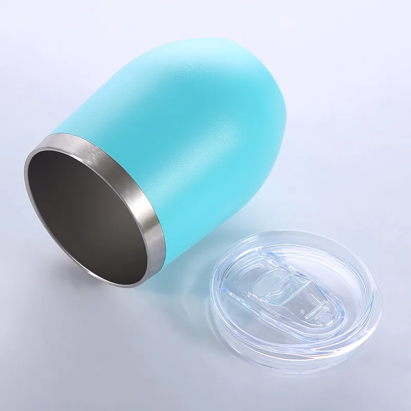 12oz Stainless Steel Wine Tumblers Double Wall Insulation Vacuum Water Travel Mugs Powder Coated Color Cups