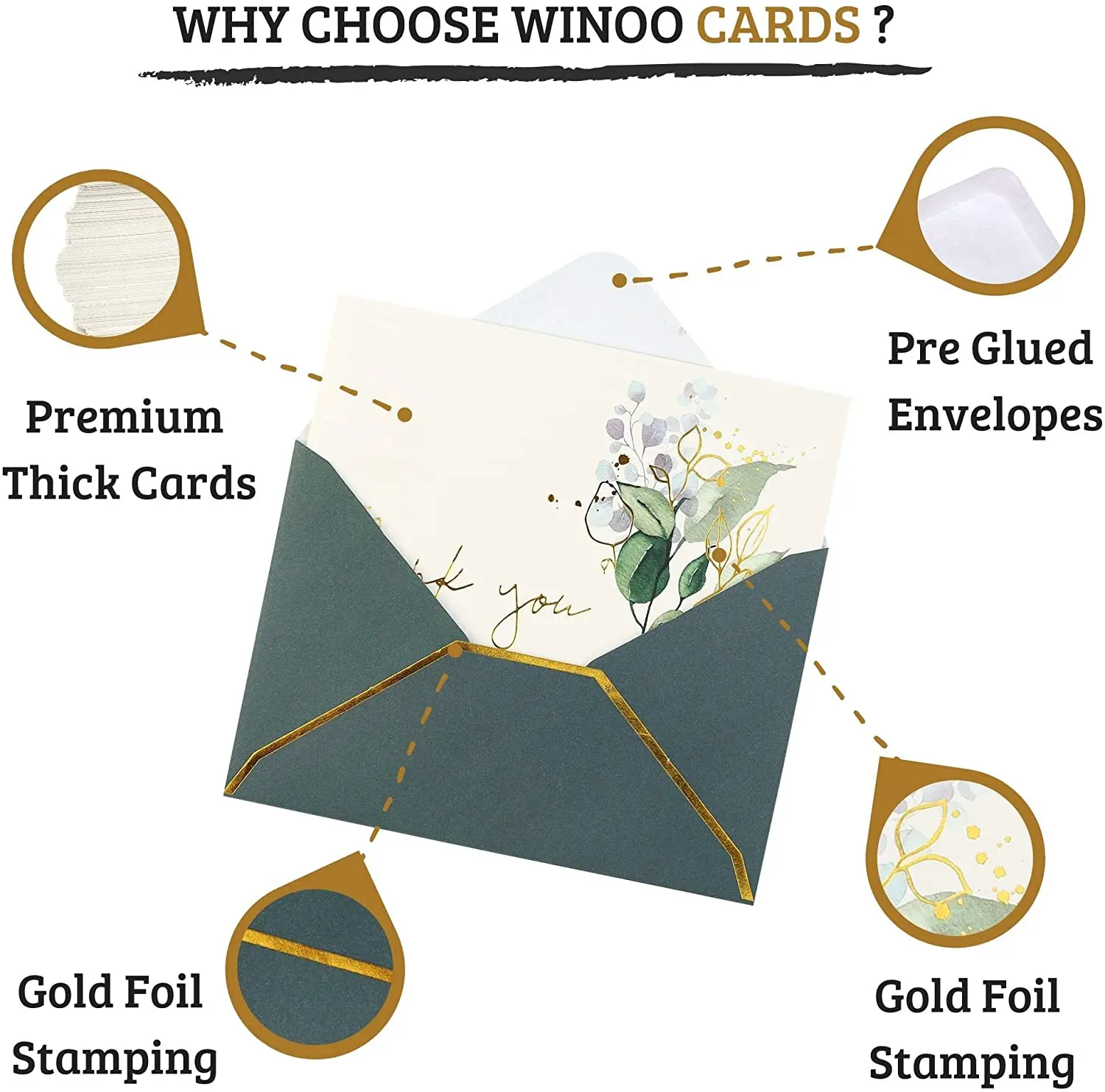 luxury thank you cards black with envelope envelope cards