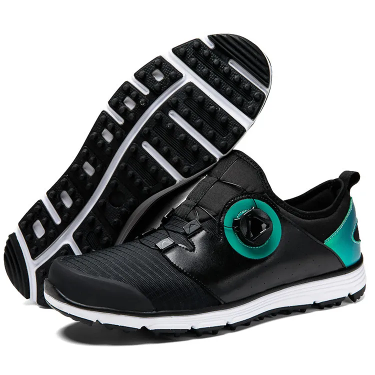 
Factory made premium shoe leather golf shoes 