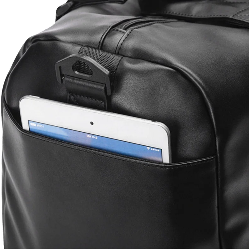 SG6017 Customized Logo Leather Sport Travel Bag Carry On Shoulder Duffle Bag with Shoe Compartment