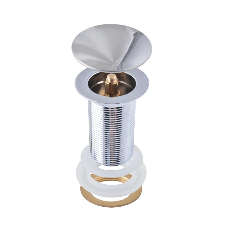 Premium Clack-Clack Pop up Brass Ceramic Wash Strainer Drain Stopper Water Drainer