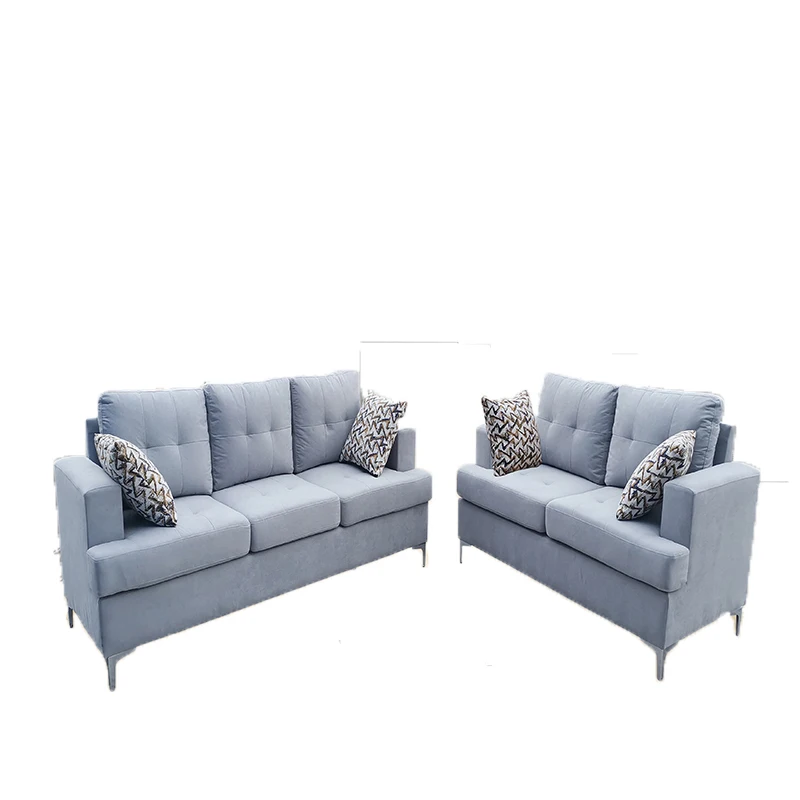 Minimalist two pics sofa set furniture with best price and china factory directly Supply corner stationary sofa