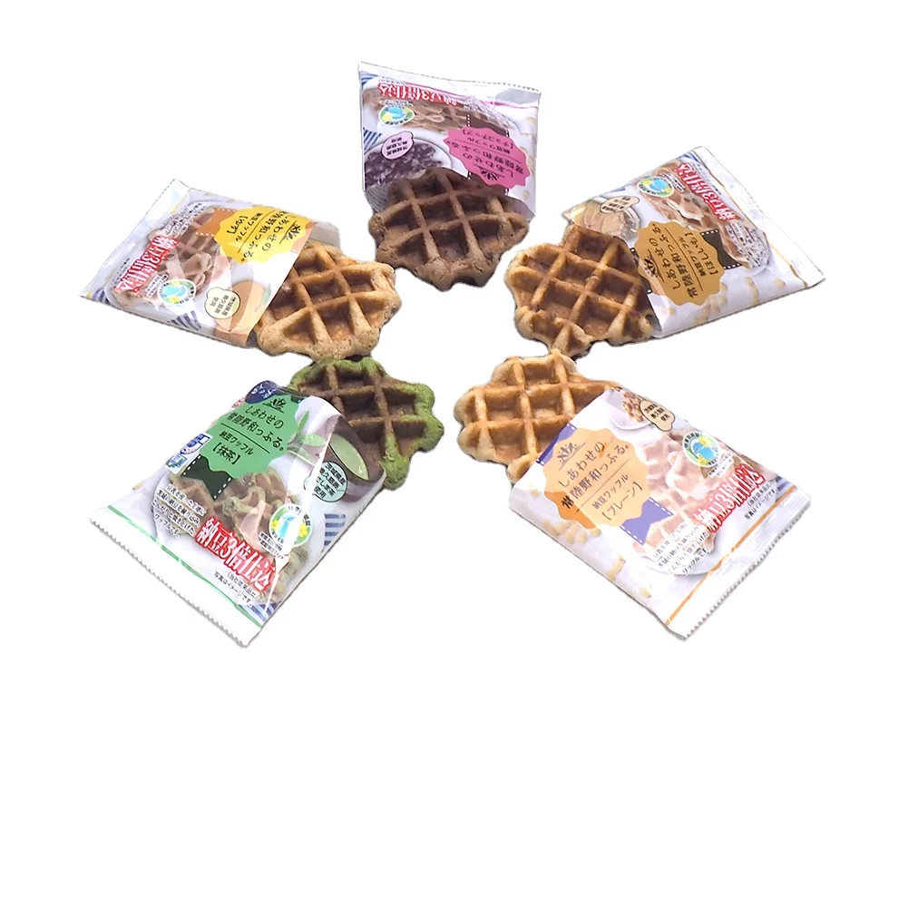 
Japanese customized baked good desserts soya beans biscuit waffle cake 