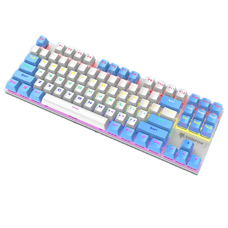 K80 mechanical keyboard wired green axis metal panel luminous desktop computer notebook office gaming keyboard