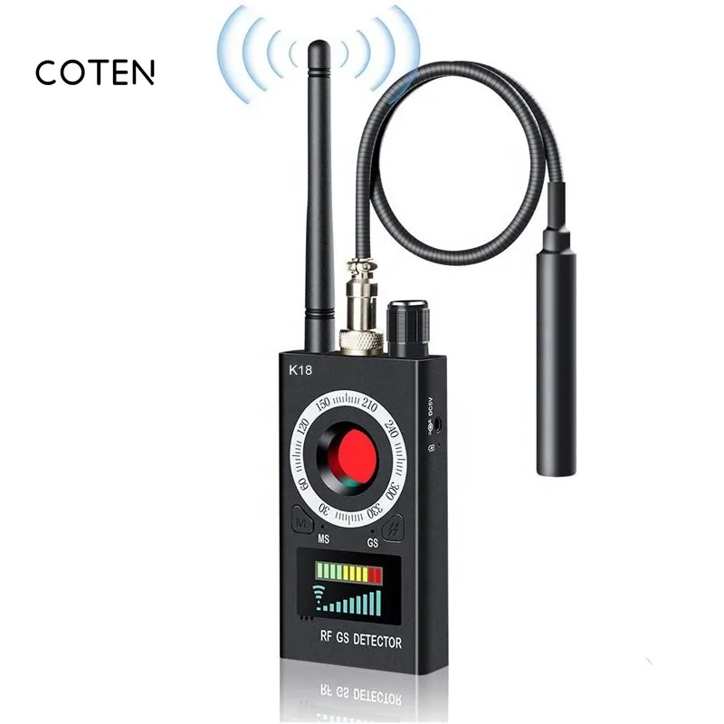 K18 GPS Tracking Bug Spy Wiretap Detector Camera Mini Hidden Camera GSM Sound Signal Eavesdropping Spy Devices Finder