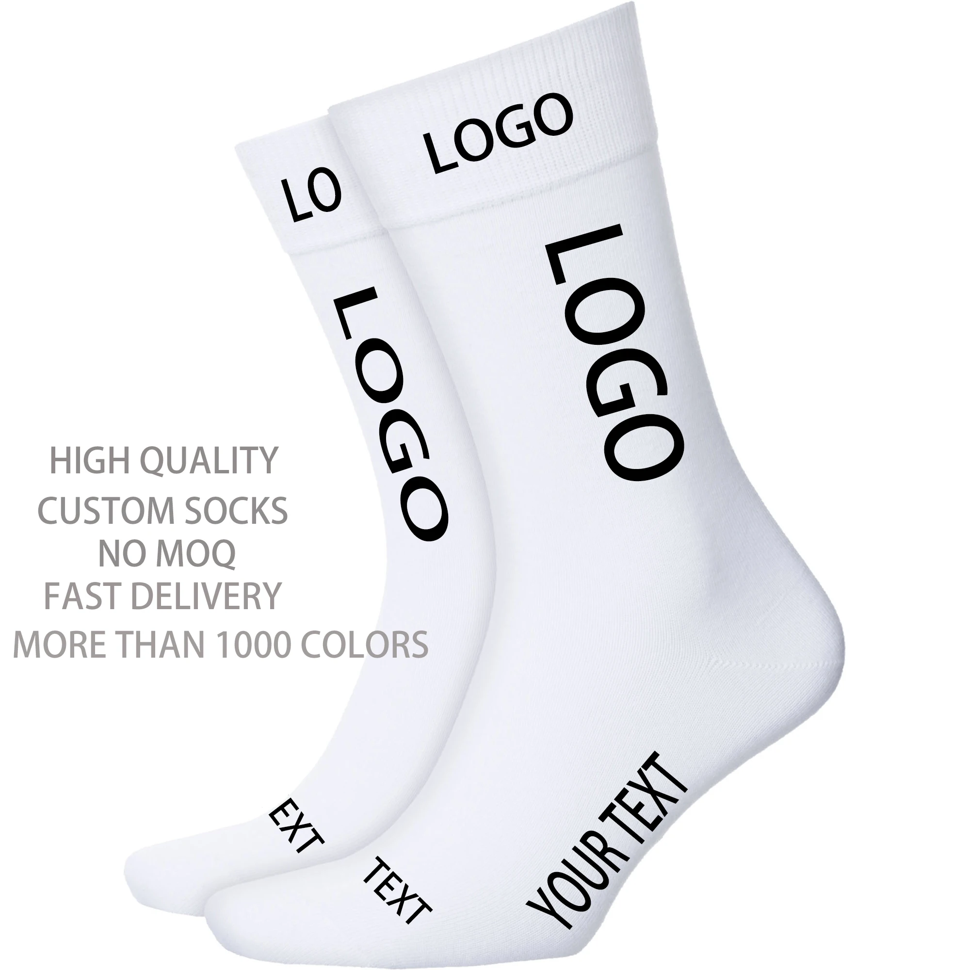 New design no minimum order crew long compression cotton sweat absorb cushion custom thick socks for unisex