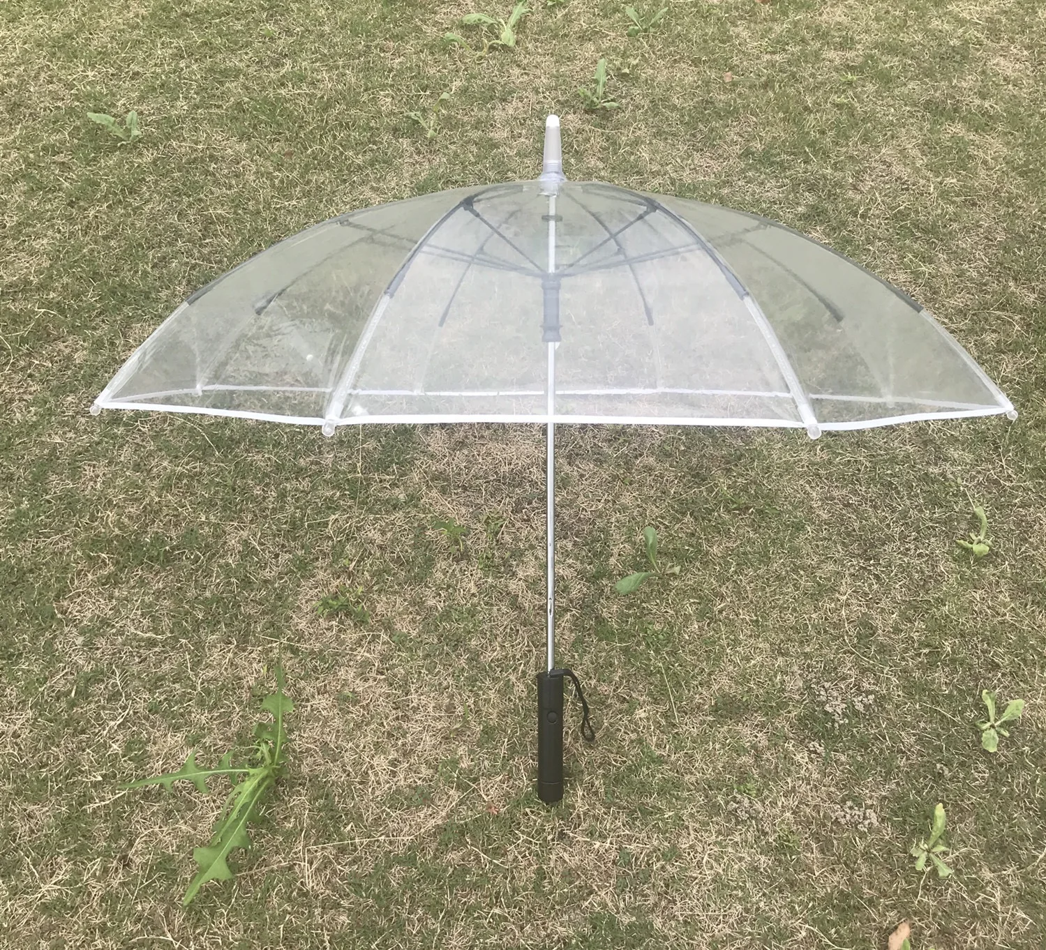 2022 Transparent LED Shaft Lighting Umbrella, POE Material Hot Selling Umbrella