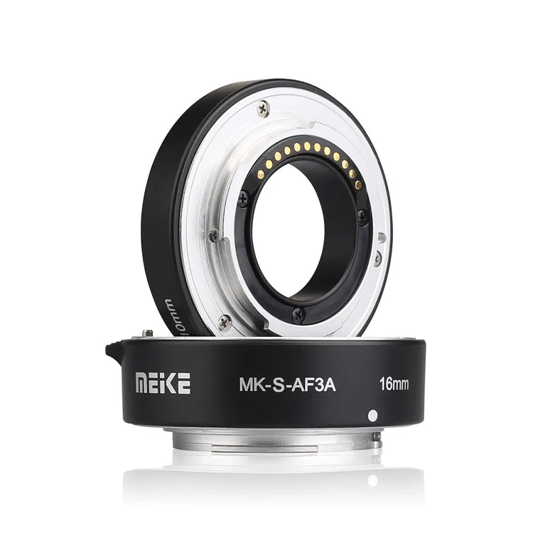 Meike MK-S-AF3A Удлинительное макрокольцо для автоматического 10 мм 16 Sony E-Mount DSLR камер FE-крепление A7M2 NEX-F3 NEX-6 NEX-7 NEX-5T A6300 A6500